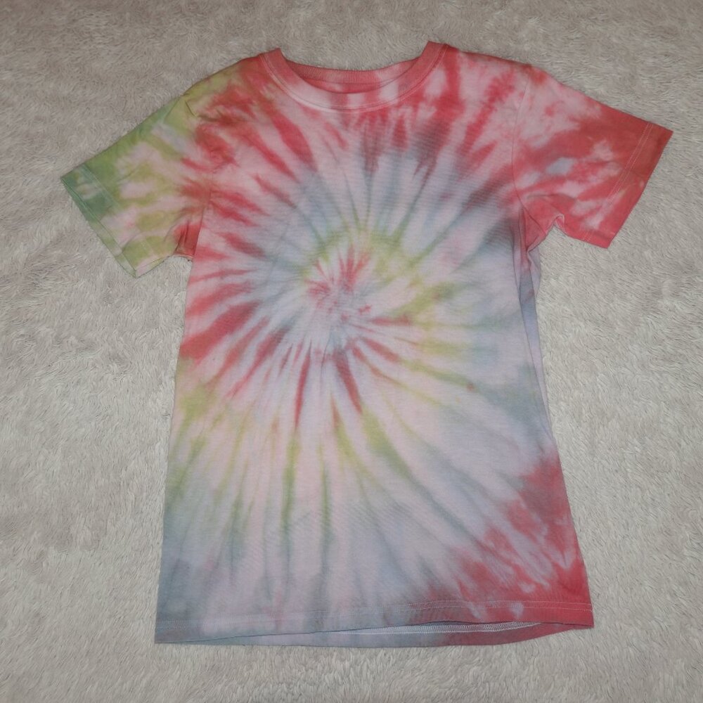 Youth Size Medium Jockey 100% Cotton Tie Dye Short Sleeve T-Shirt